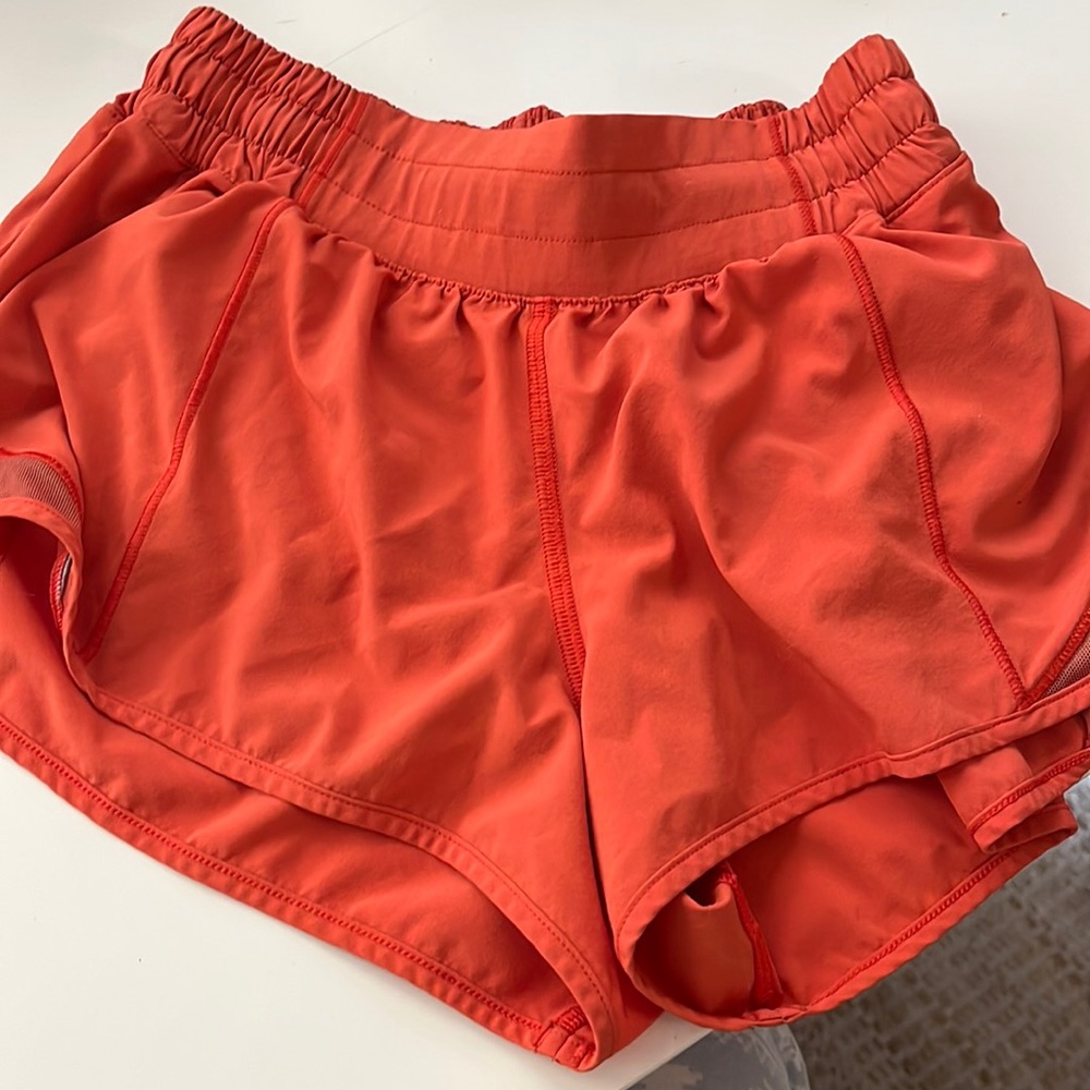 Orange lulu shorts!!